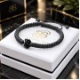 Мъжка Гривна от Ваксова Корда с Детелина СВАРОВСКИ/SWAROVSKI